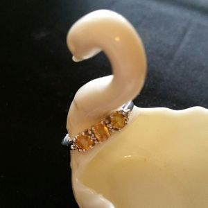 Citrine and diamond ring